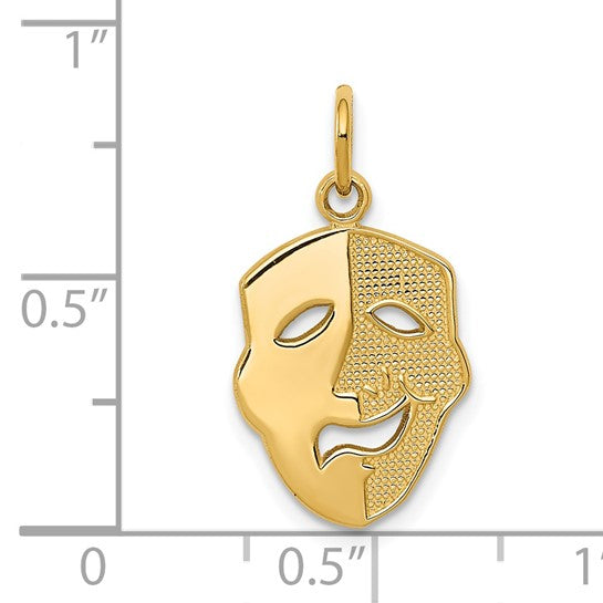 14kt Yellow Gold Comedy Mask Charm