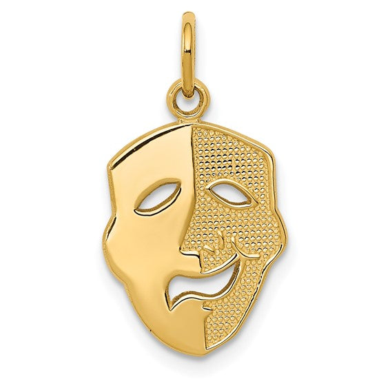 14kt Yellow Gold Comedy Mask Charm