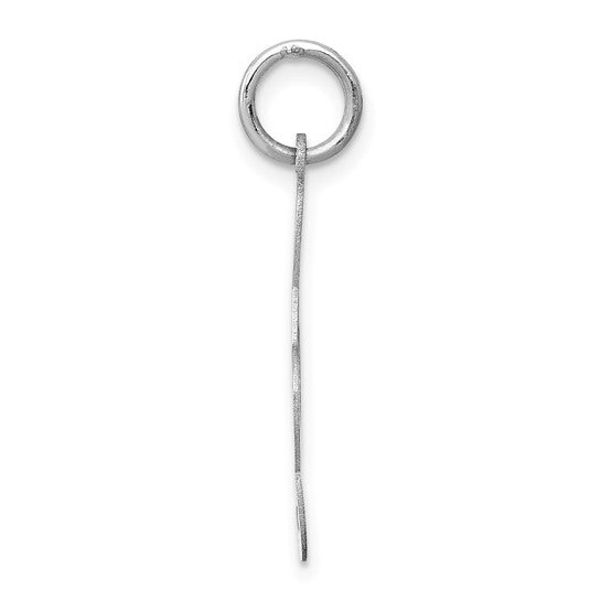 14kt White Gold Polished Treble Clef Charm