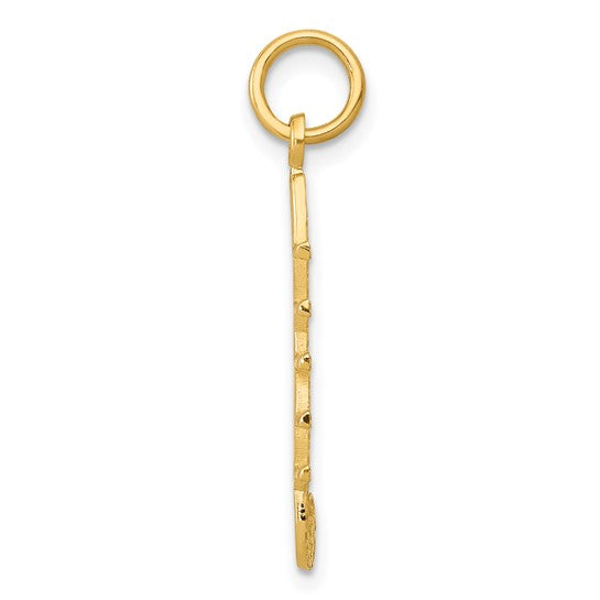 14kt Yellow Gold Musical Staff Charm