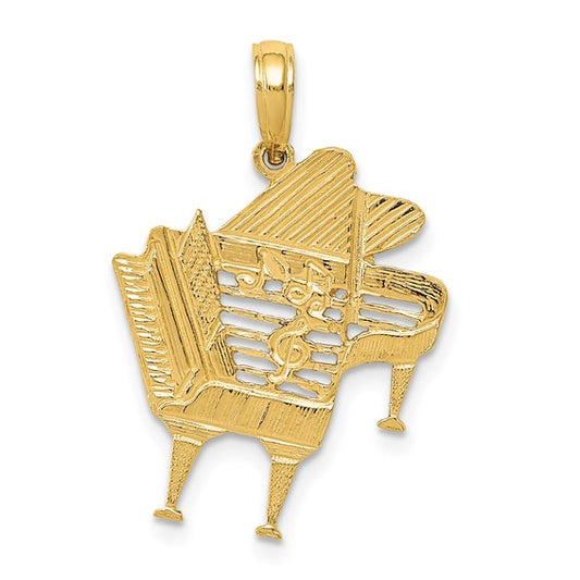 14kt Yellow Gold Piano Pendant