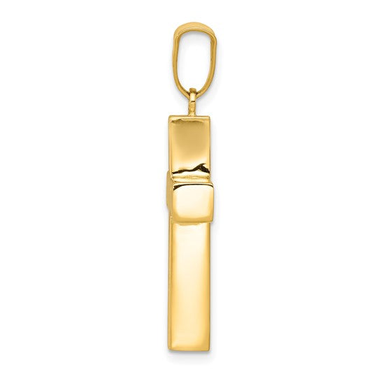 14kt Yellow Gold Hollow Cross Pendant