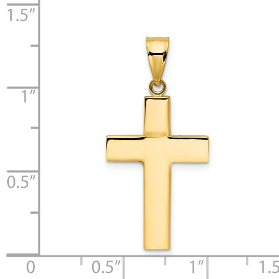 14kt Yellow Gold Hollow Cross Pendant