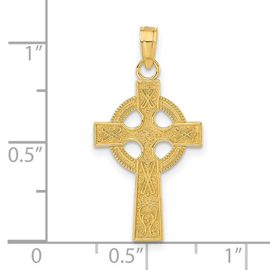 14kt Yellow Gold Celtic Cross Pendant