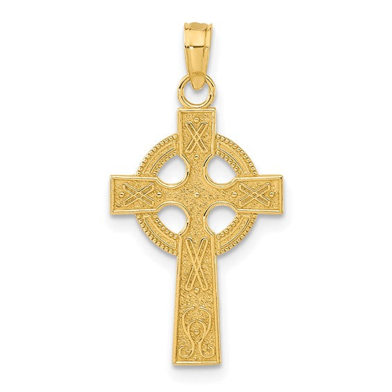 14kt Yellow Gold Celtic Cross Pendant