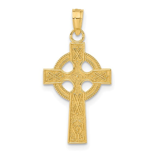 14kt Yellow Gold Celtic Cross Pendant
