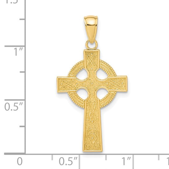 14kt Yellow Gold Celtic Cross Pendant