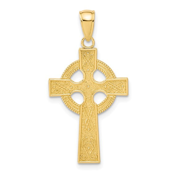 14kt Yellow Gold Celtic Cross Pendant