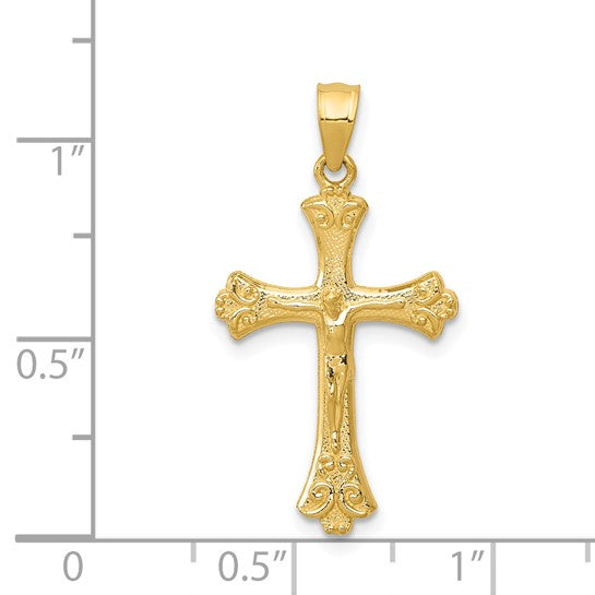 14kt Yellow Gold Crucifix Pendant