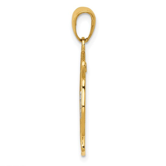 14kt Two-tone Saint Florian Medal Pendant