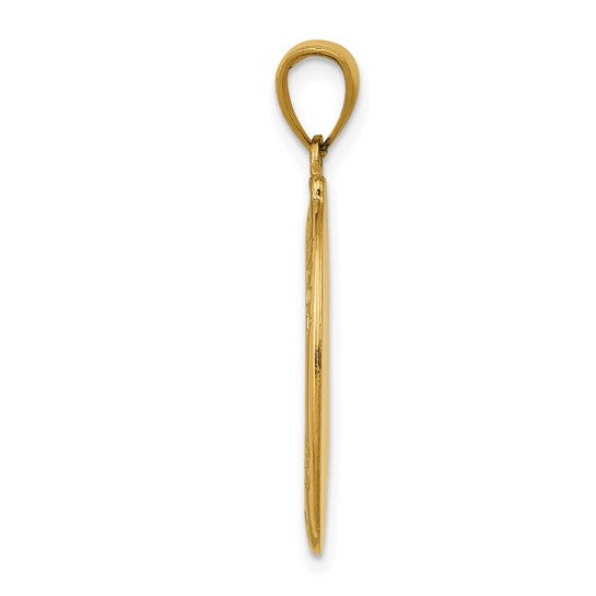14kt Yellow Gold Saint Theresa Oval Medal Pendant