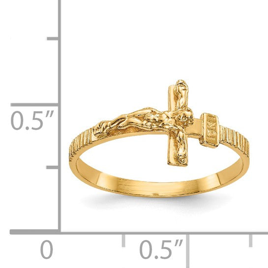 14KT Yellow Gold Gold Polished Jesus Band Ring