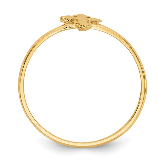 14kt Yellow Gold Polished Cross Ring