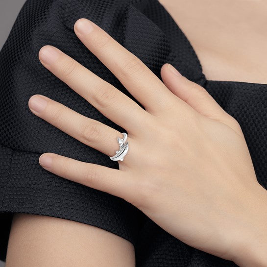 14kt White Gold Dolphin Ring