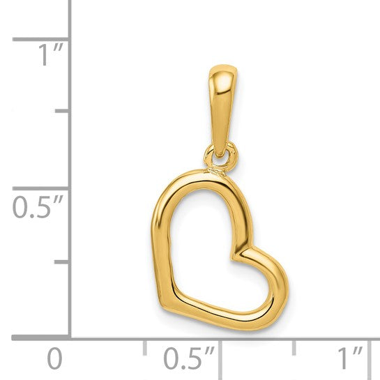 14kt Yellow Gold Polished Heart Pendant