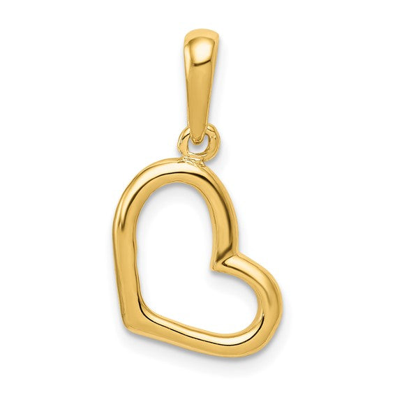 14kt Yellow Gold Polished Heart Pendant