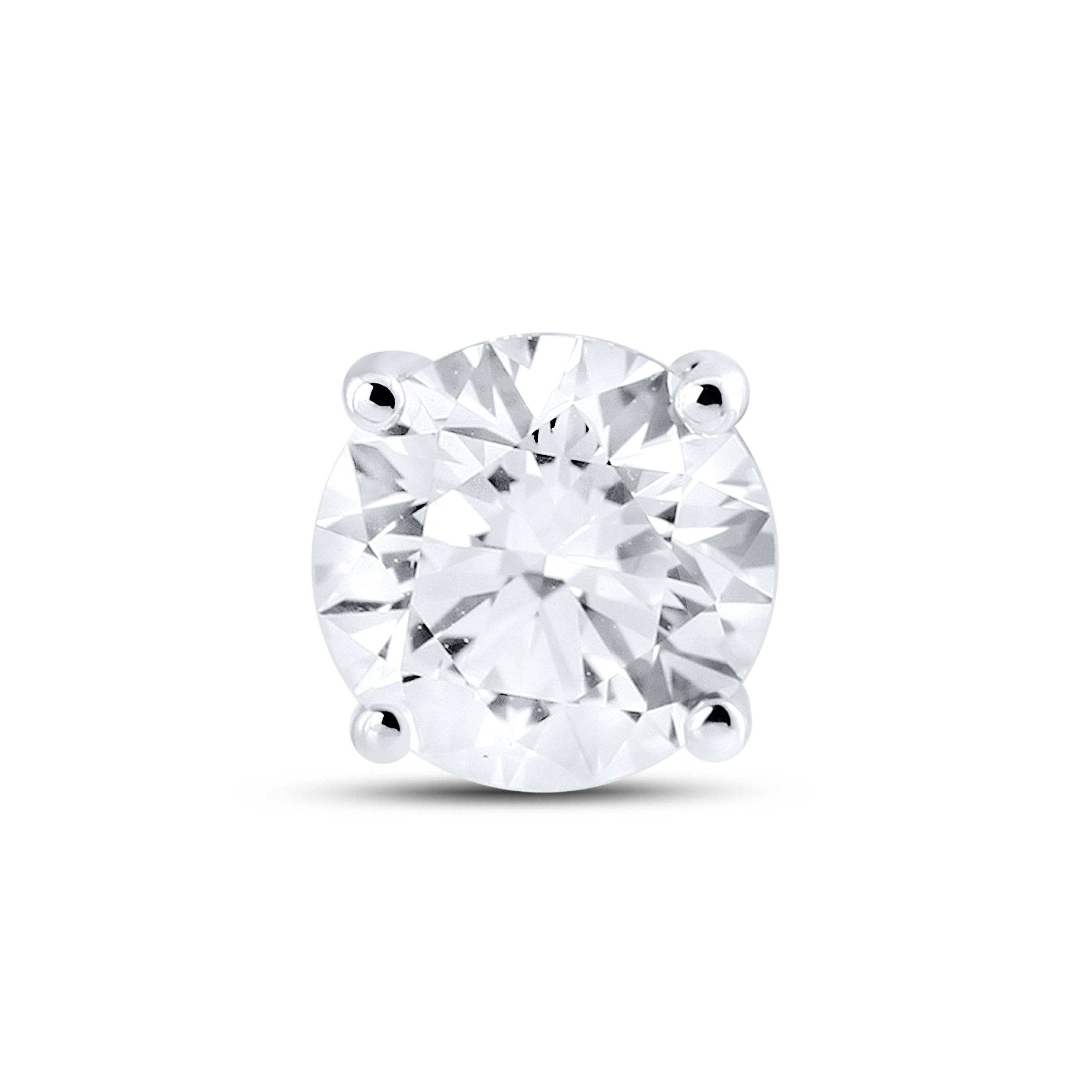 14KT WHITE GOLD 2.02 CTW LAB DIAMOND ROUND EARRINGS