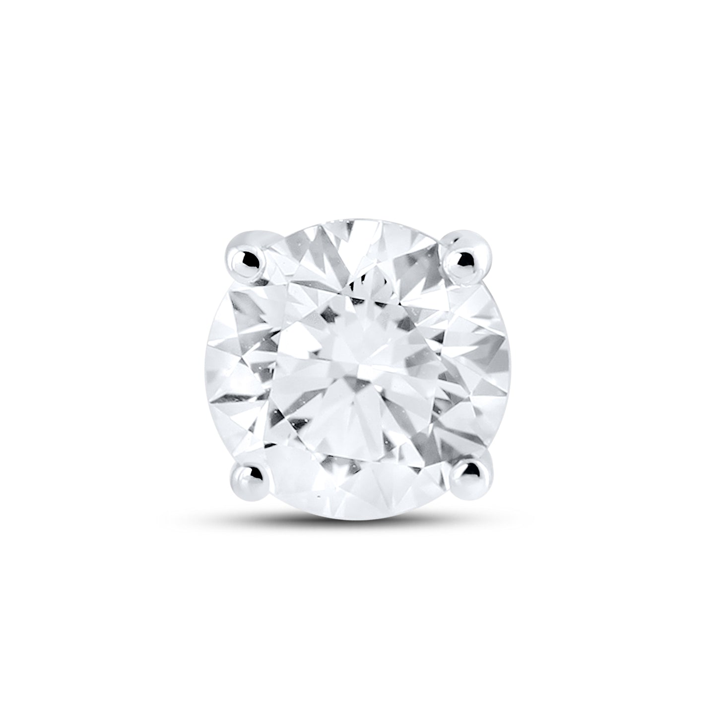 14KT WHITE GOLD 2.02 CTW LAB DIAMOND ROUND EARRINGS