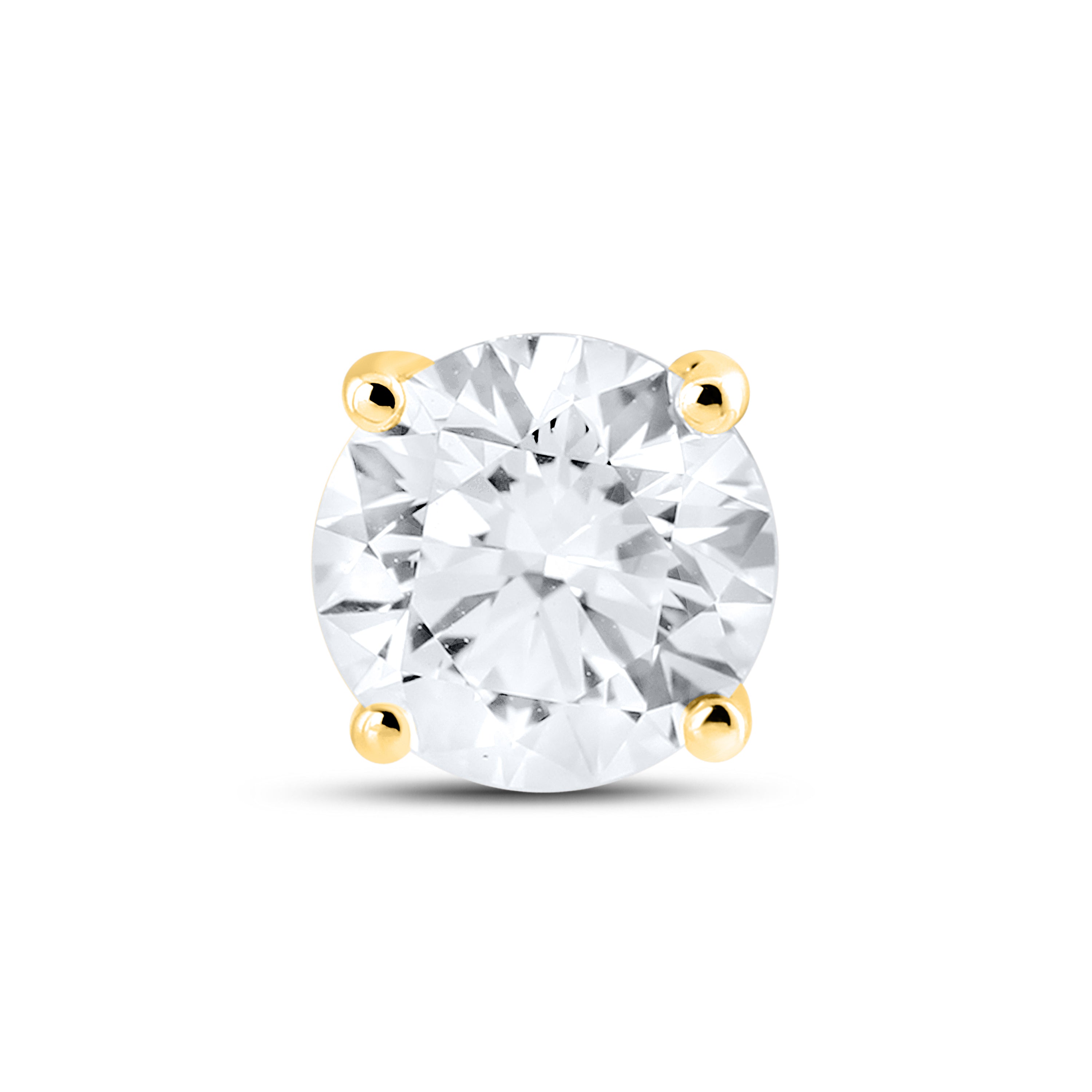 14KT YELLOW GOLD 2.02 CTW LAB DIAMOND ROUND EARRINGS