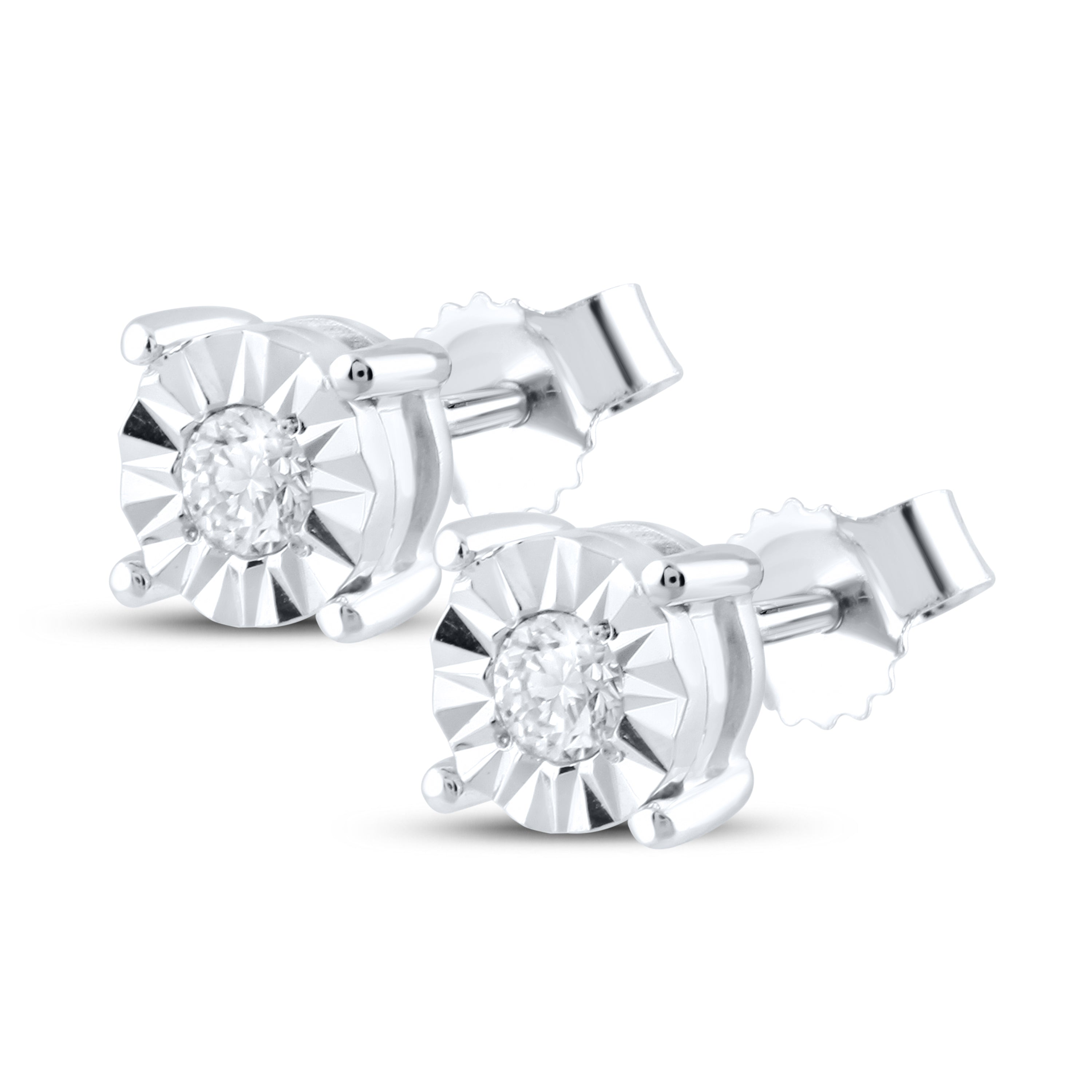 14kt White Gold 0.10ctw Lab Diamond Studs