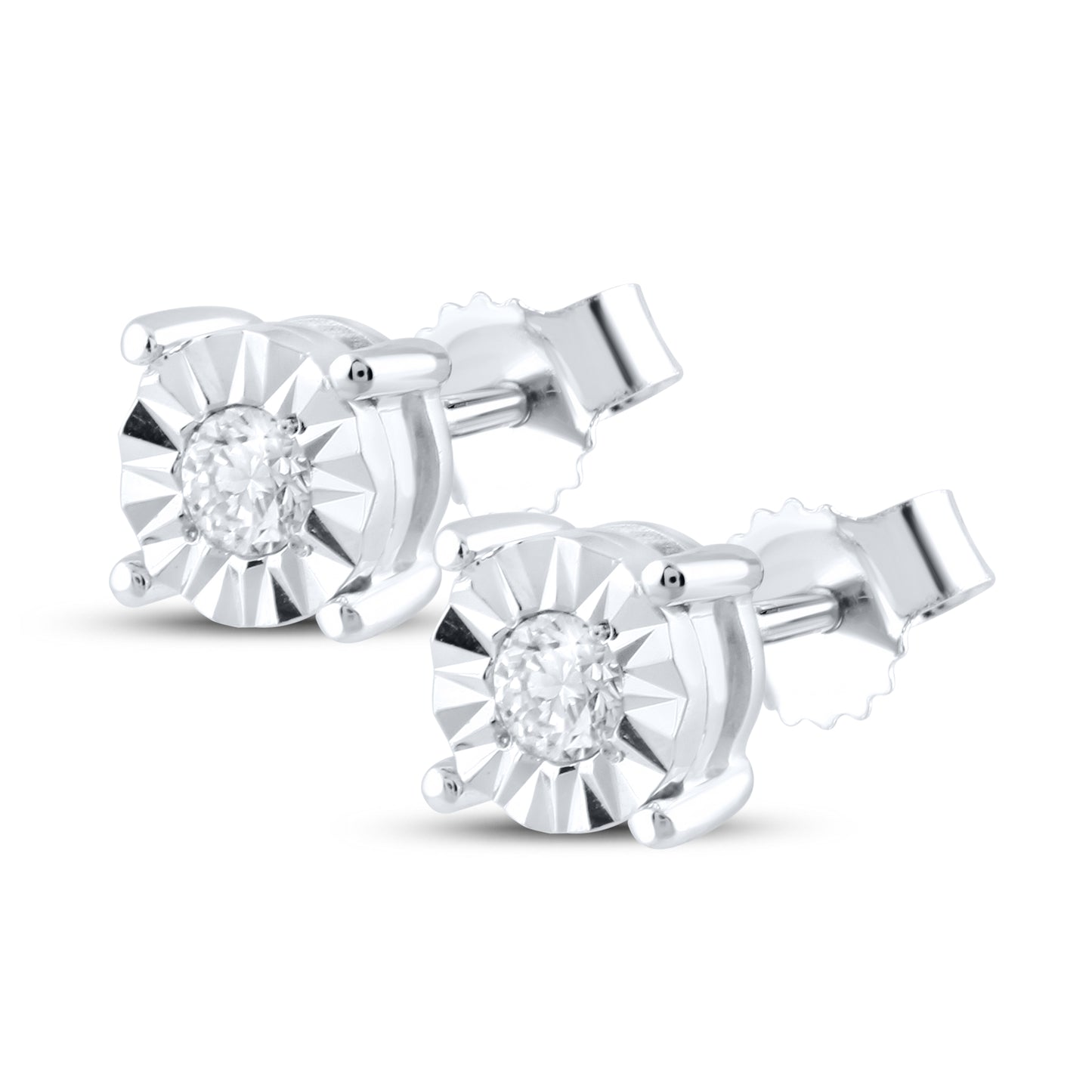 14kt White Gold 0.10 CTW Lab Diamond Studs