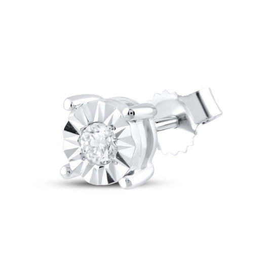 14kt White Gold 0.10 CTW Lab Diamond Studs