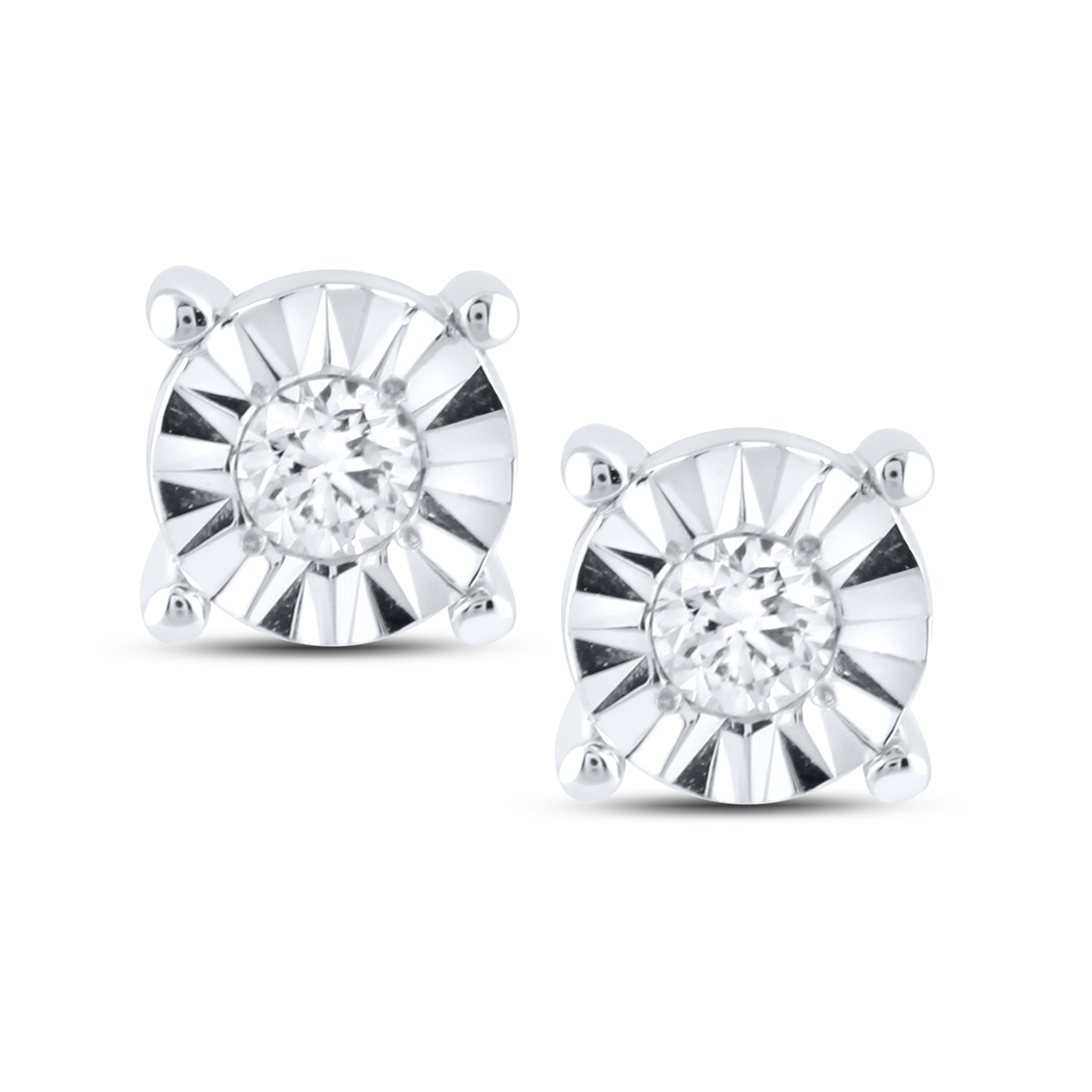 14kt White Gold 0.10ctw Lab Diamond Studs