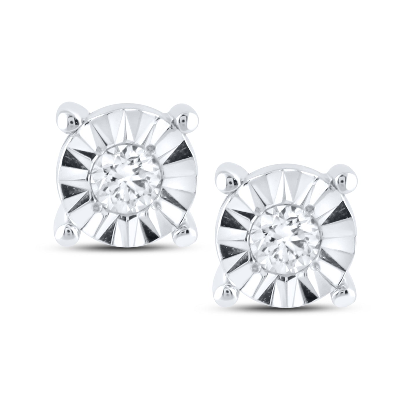 14kt White Gold 0.10 CTW Lab Diamond Studs