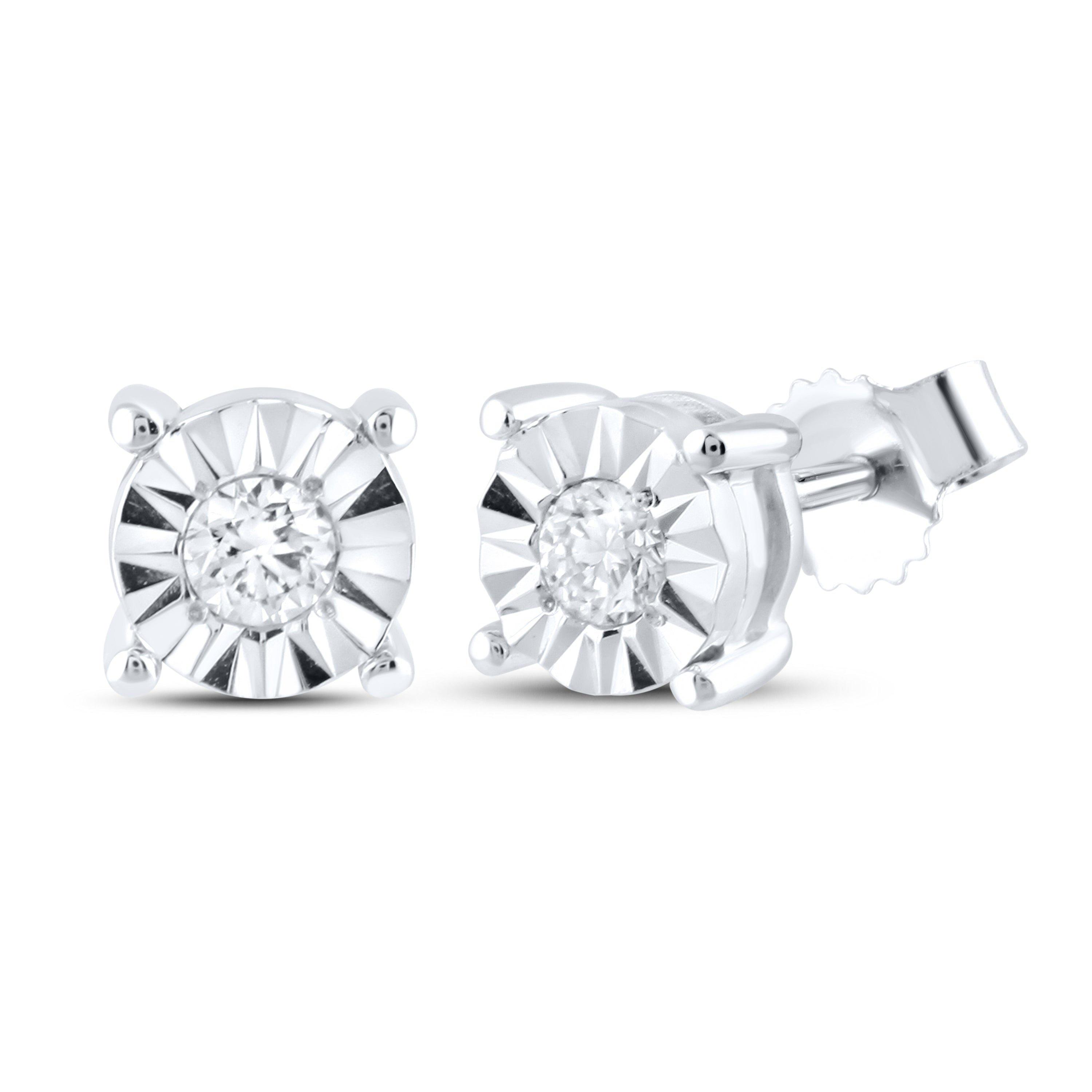 14kt White Gold 0.10ctw Lab Diamond Studs