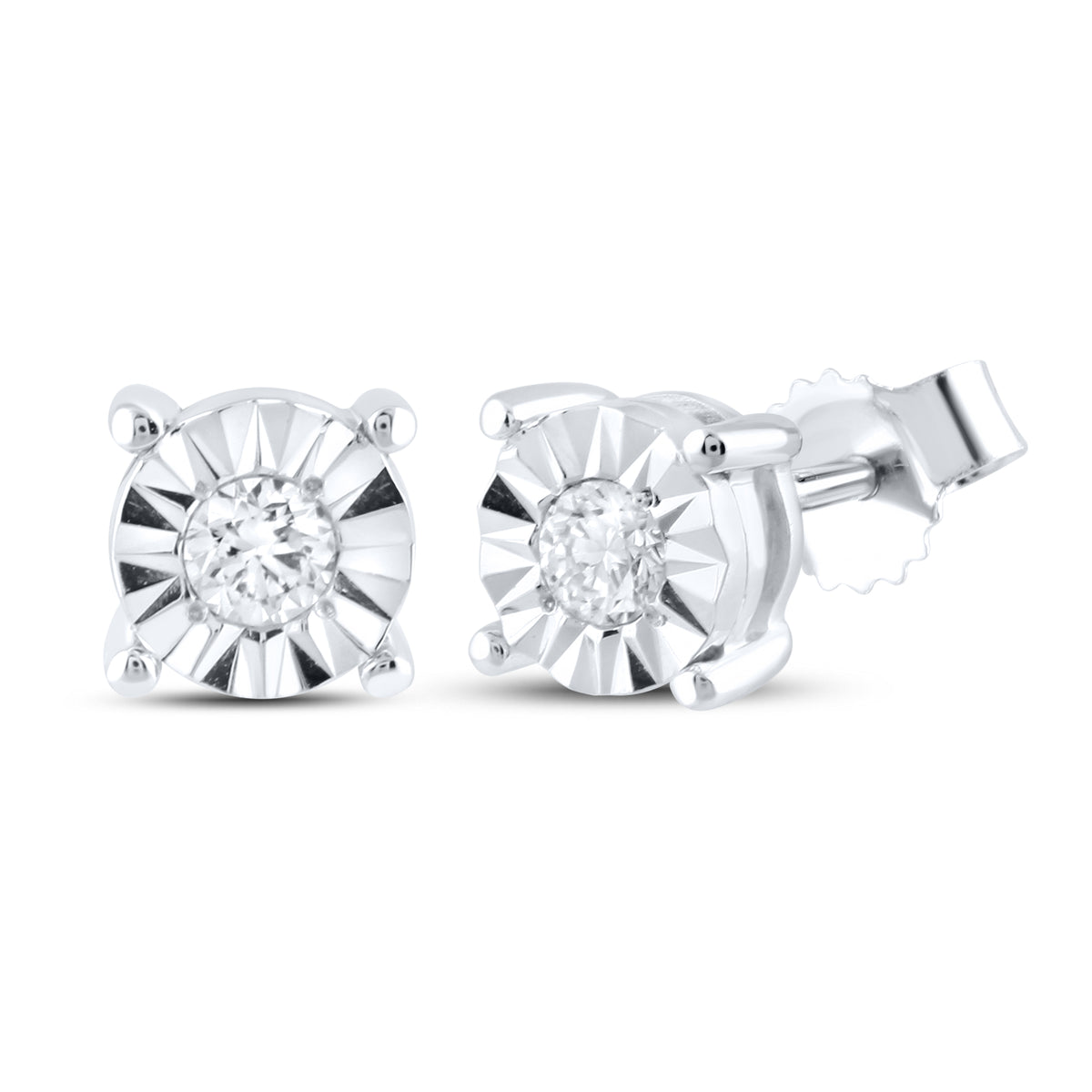 14kt White Gold 0.10 CTW Lab Diamond Studs