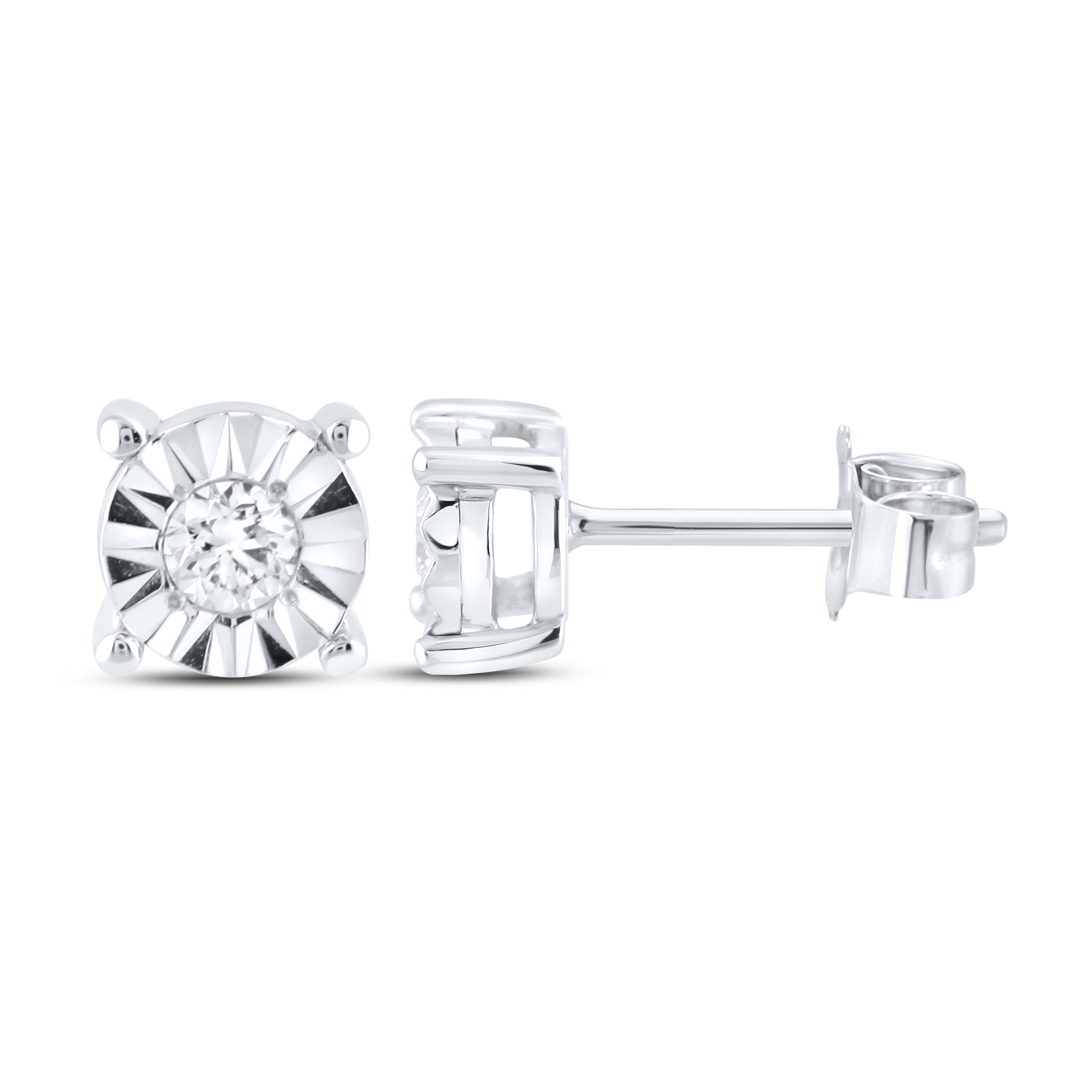 14kt White Gold 0.10ctw Lab Diamond Studs