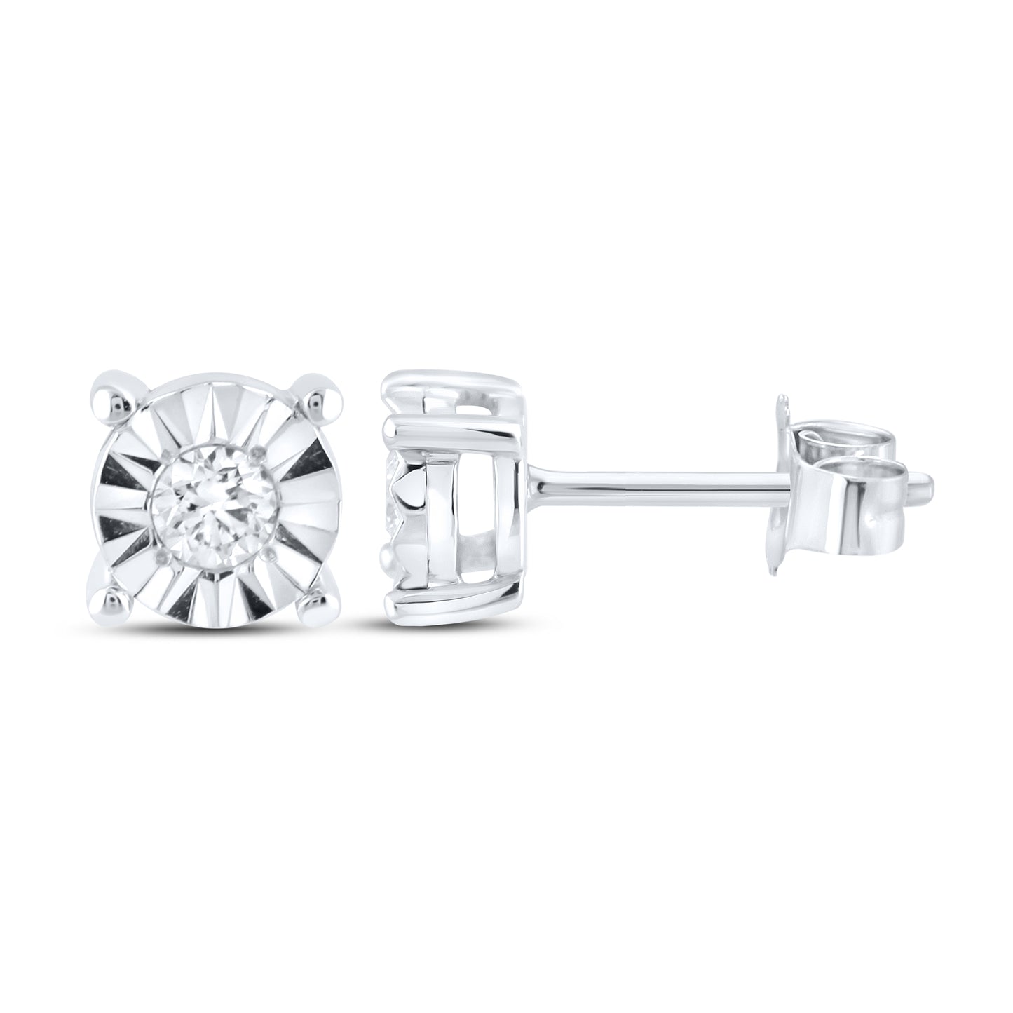 14kt White Gold 0.10 CTW Lab Diamond Studs