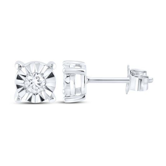 14kt White Gold 0.10 CTW Lab Diamond Studs