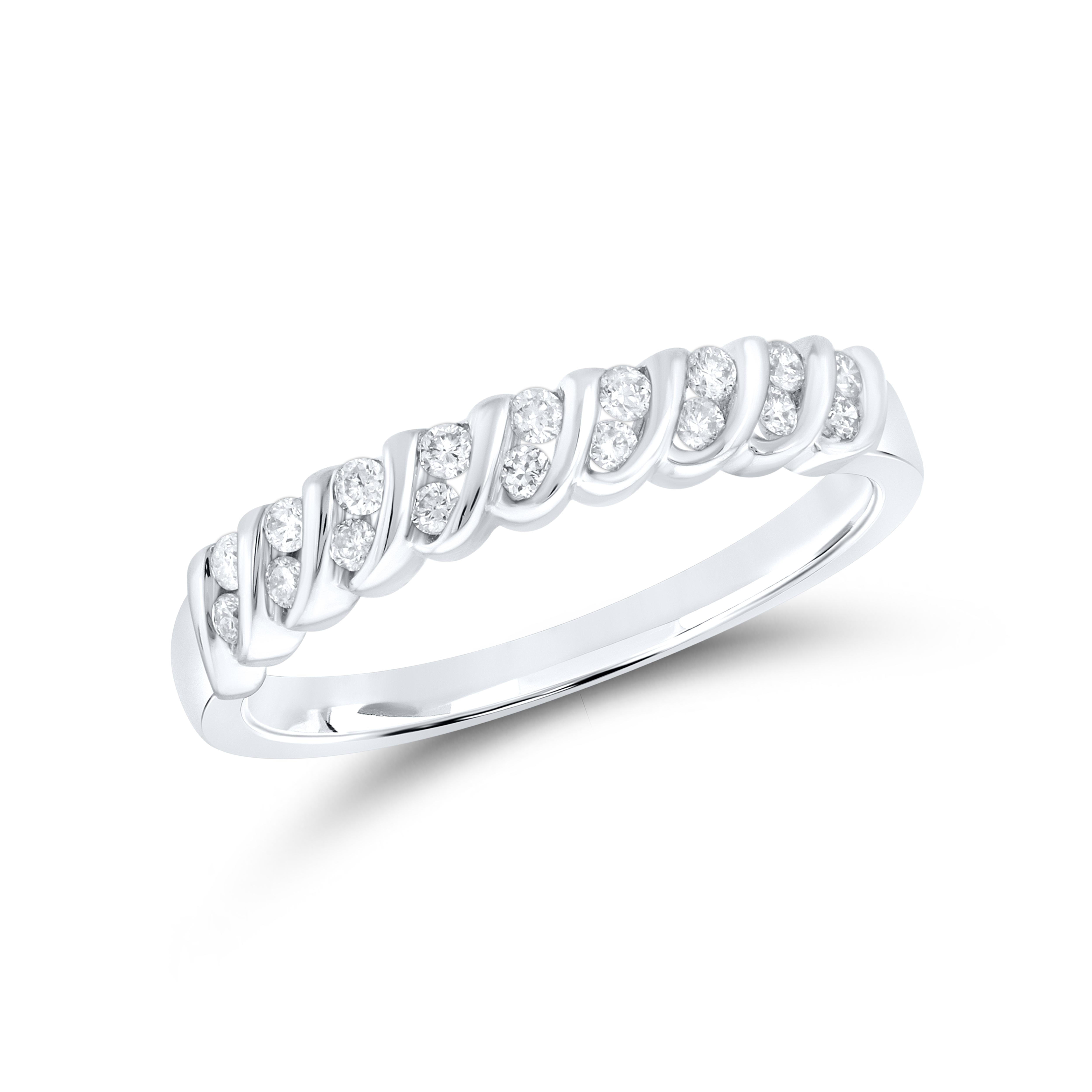 14kt white gold 0.21 CTW Ladies Diamond Band