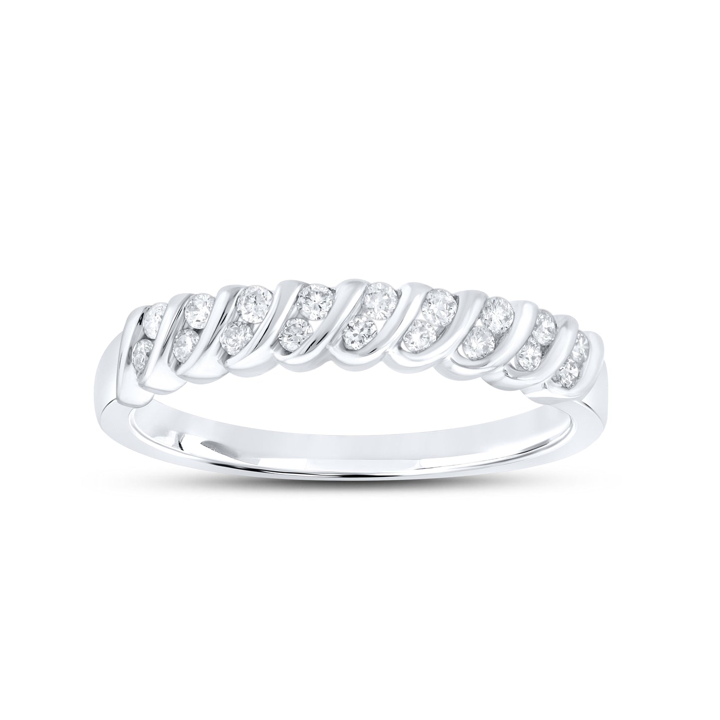 14kt white gold 0.21 CTW Ladies Diamond Band