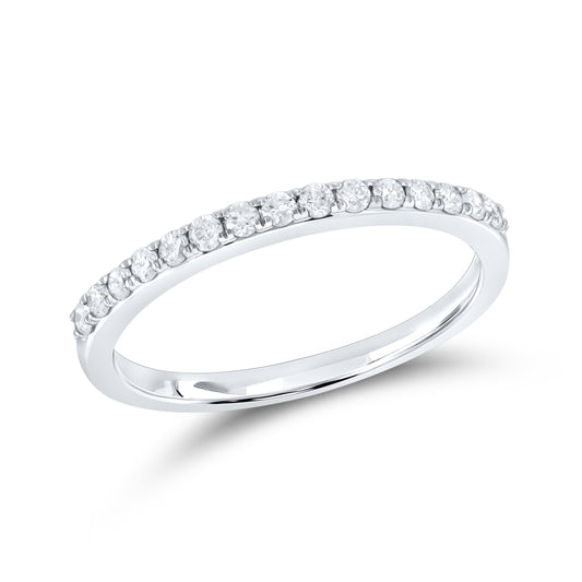 14k White Gold 0.25 CTW Ladies Diamond Band