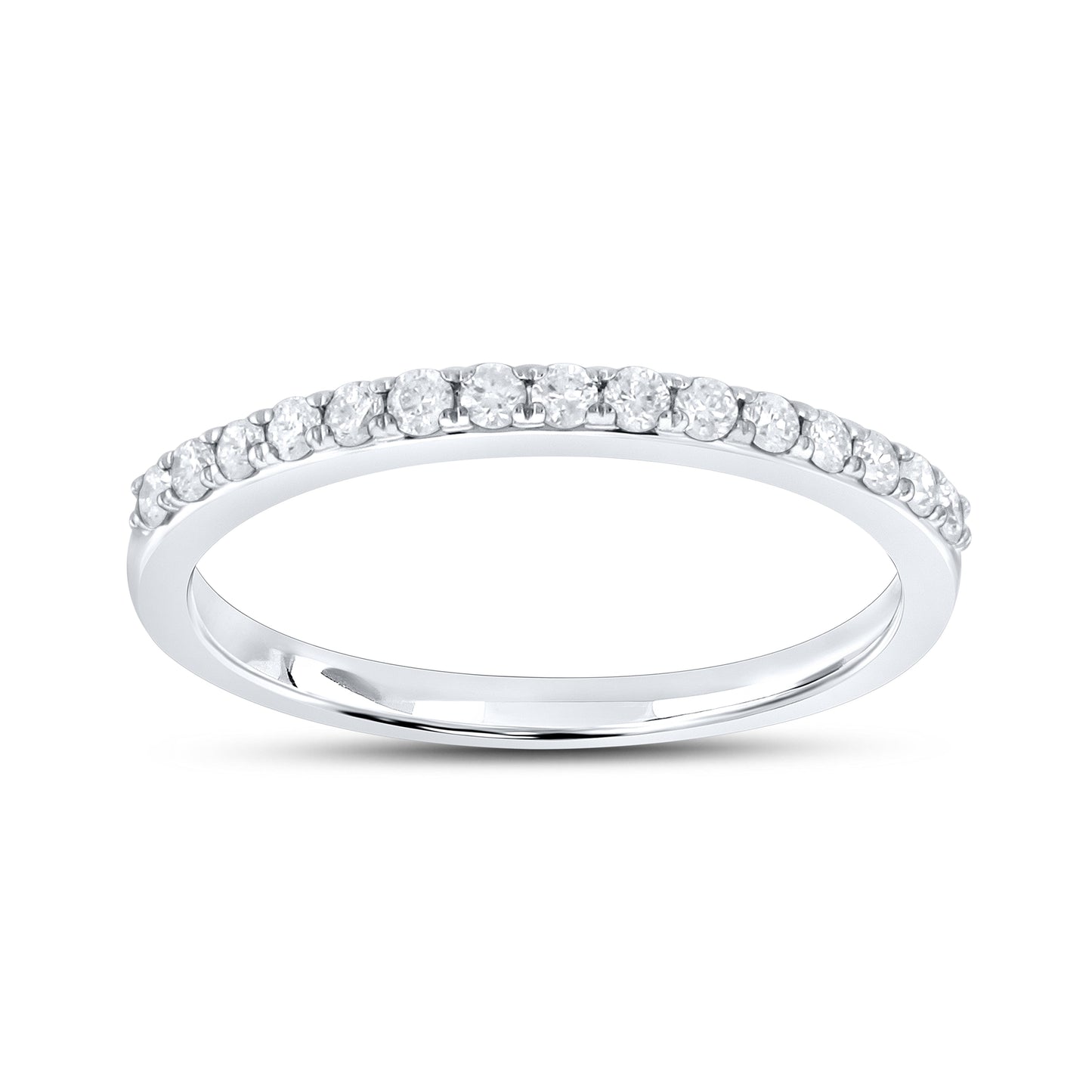 14k White Gold 0.25 CTW Ladies Diamond Band