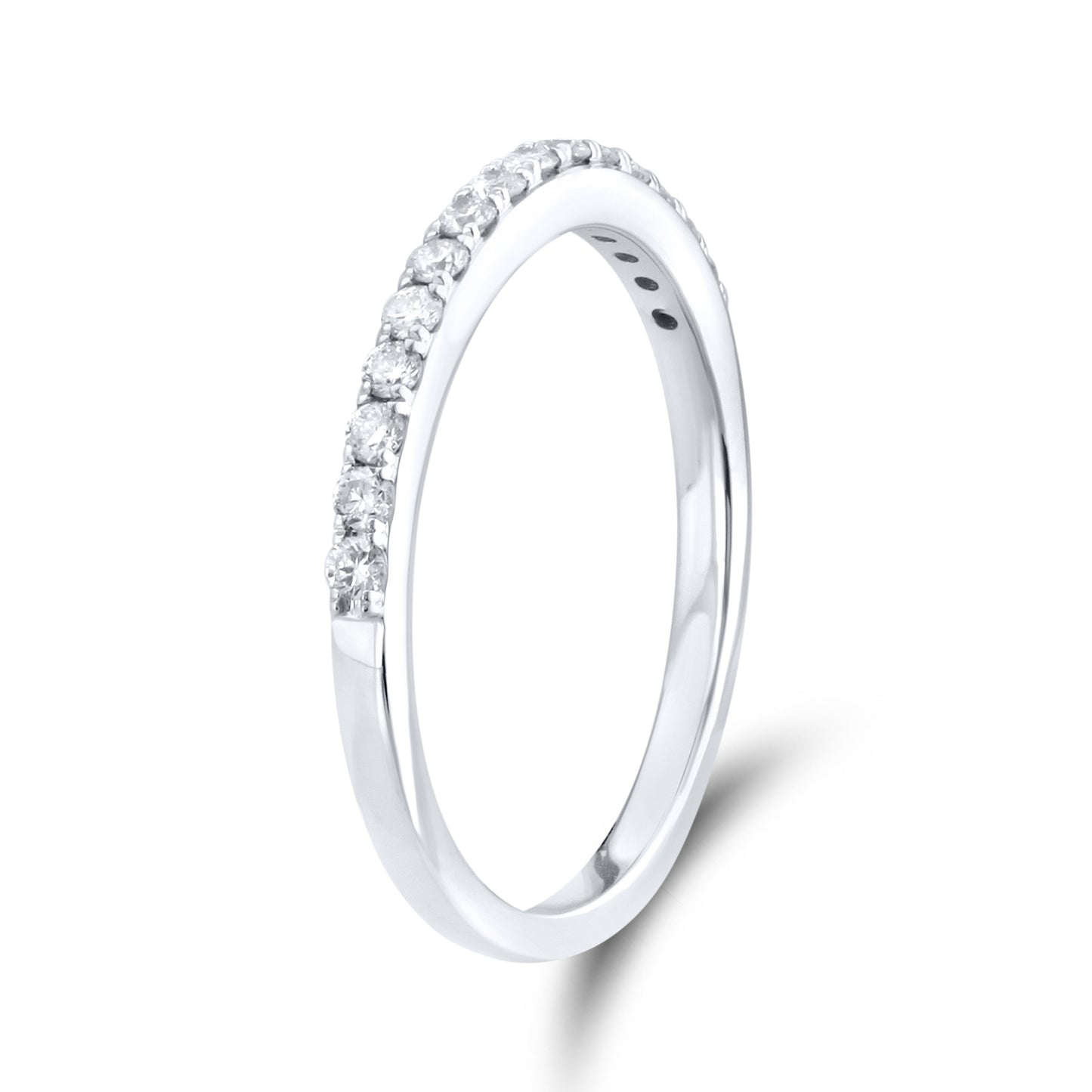 14k White Gold 0.25 CTW Ladies Diamond Band