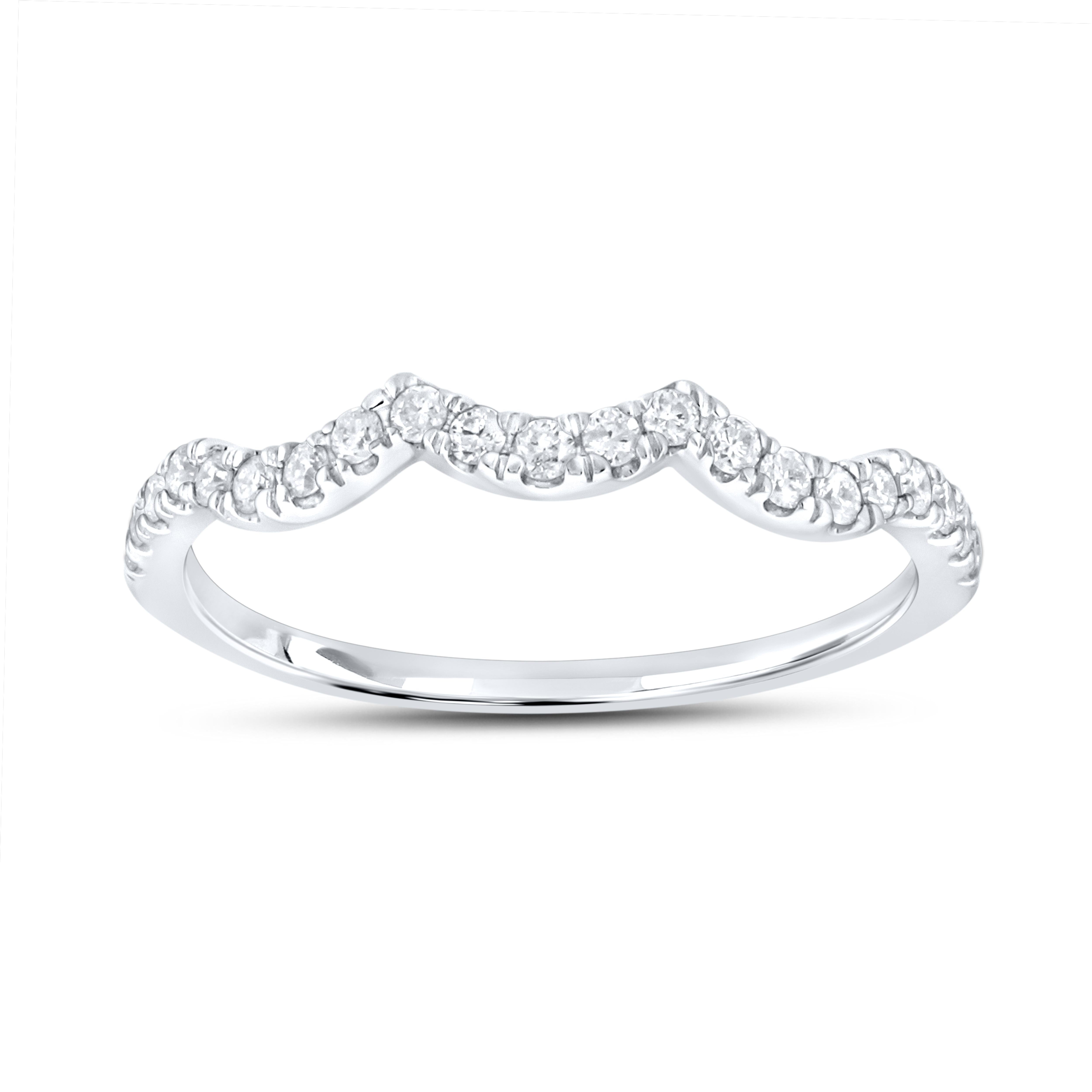 14k White gold 0.25ctw Diamond Band
