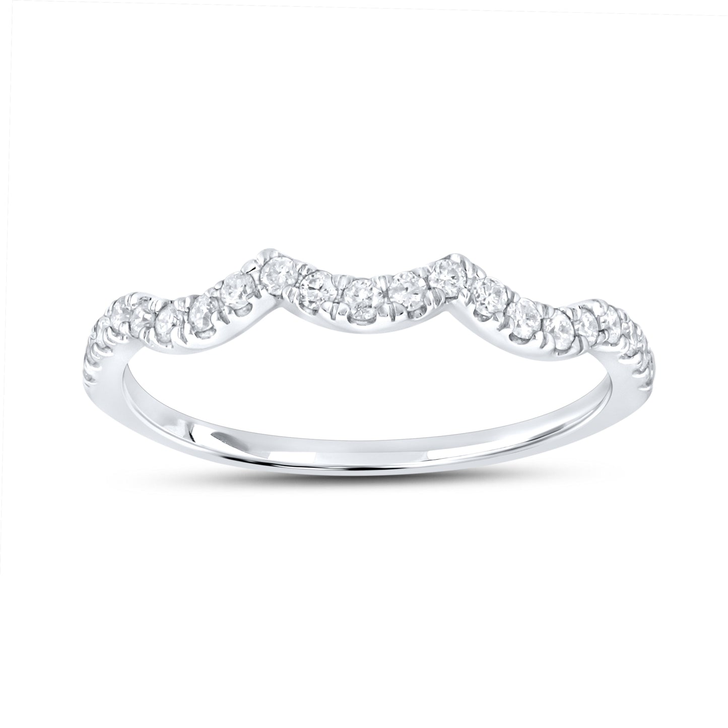 14k White gold 0.25ctw Diamond Band