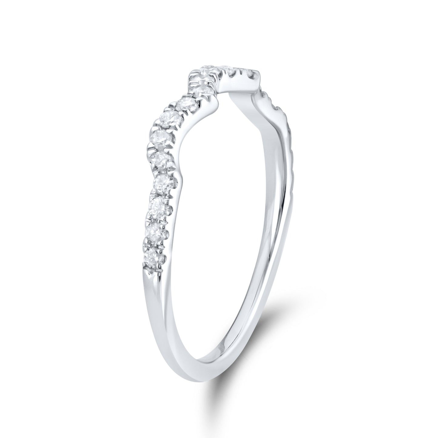 14k White gold 0.25ctw Diamond Band