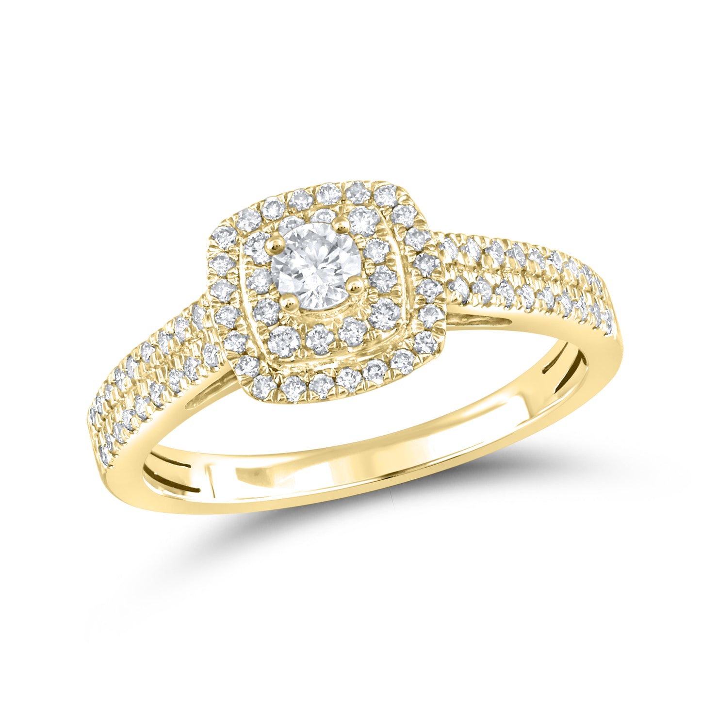 14k Yellow Gold 0.50 CTW Ladies Diamond Ring