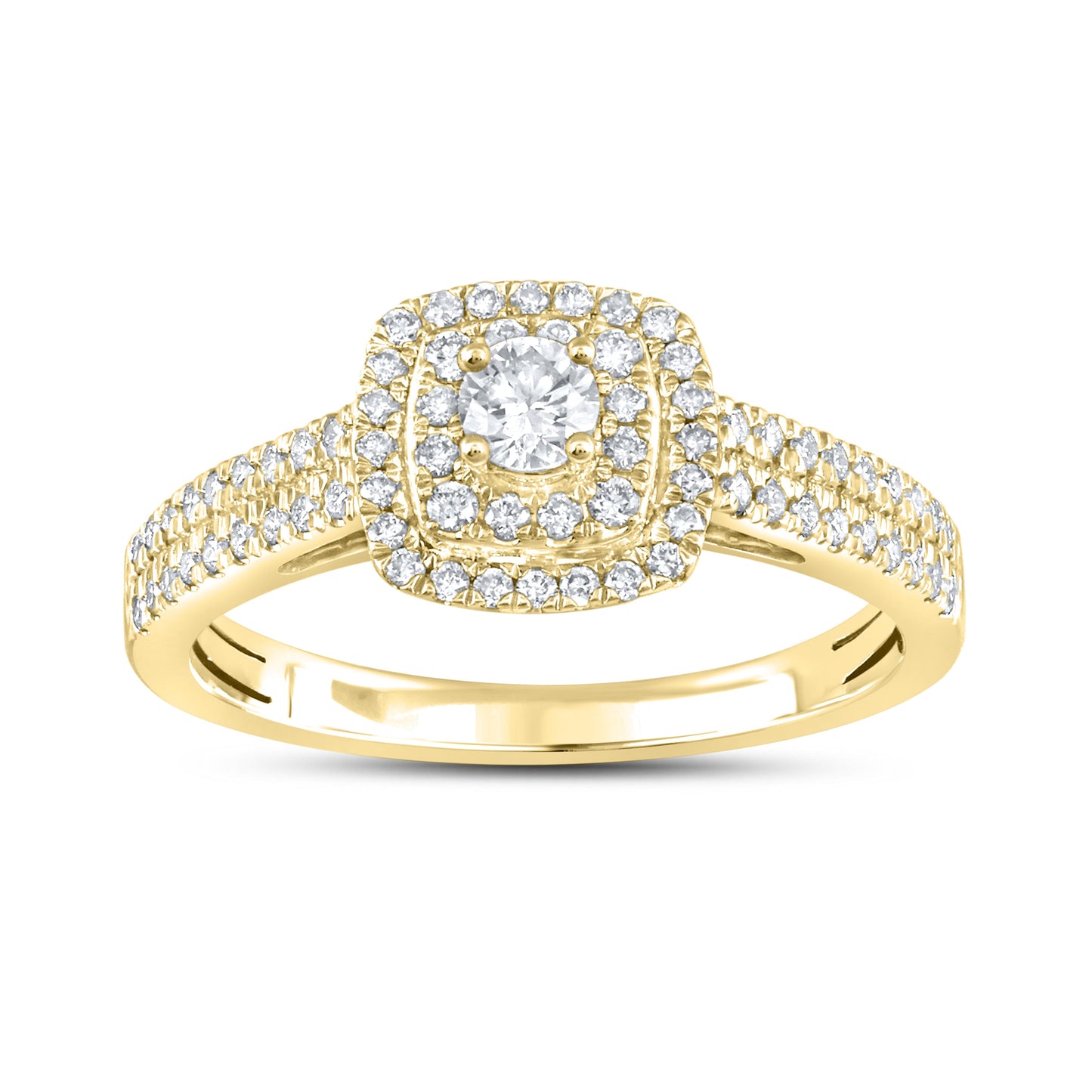 14k Yellow Gold 0.50 CTW Ladies Diamond Ring