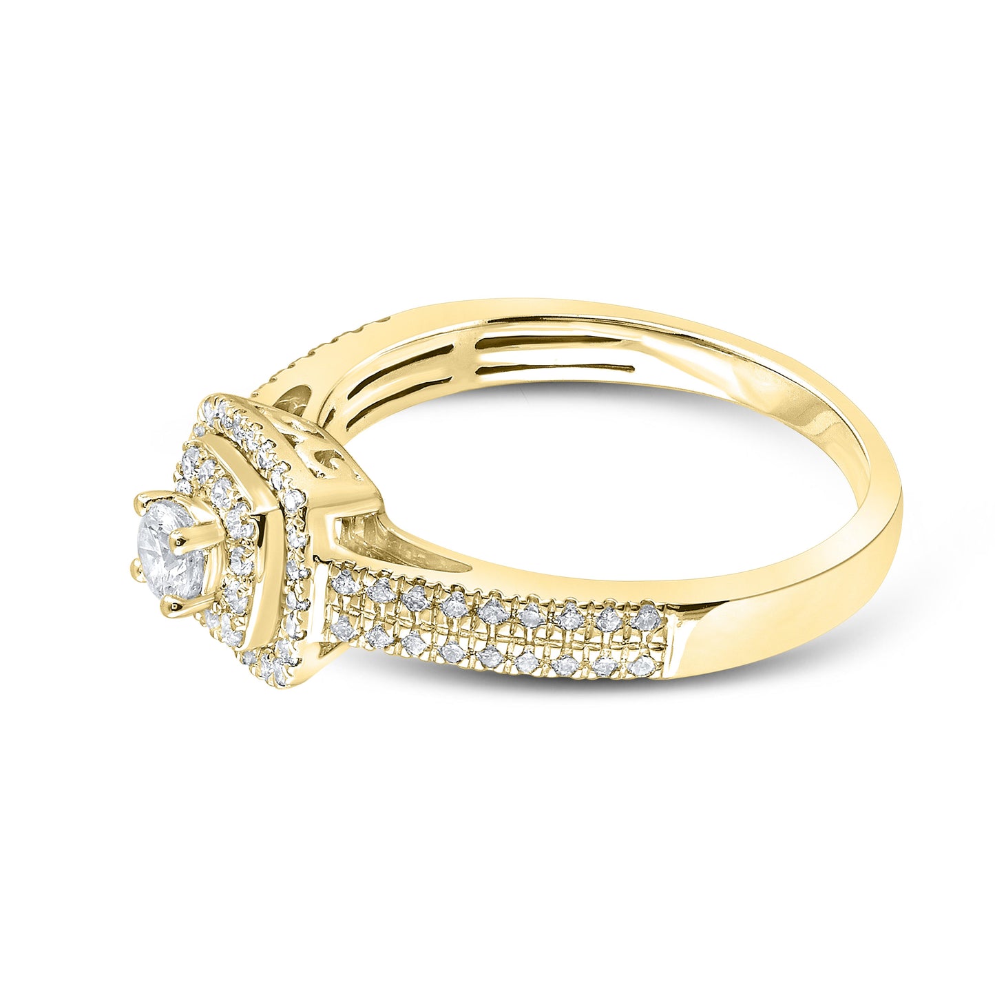 14k Yellow Gold 0.50 CTW Ladies Diamond Ring