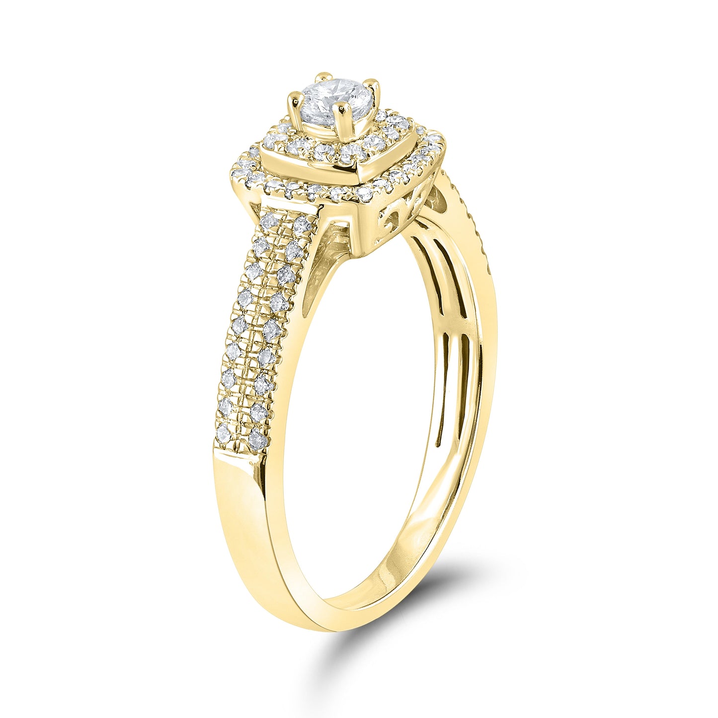 14k Yellow Gold 0.50 CTW Ladies Diamond Ring