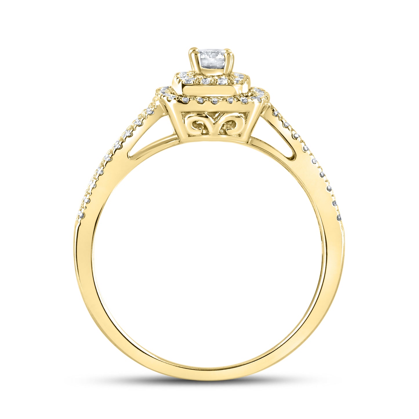 14k Yellow Gold 0.50 CTW Ladies Diamond Ring