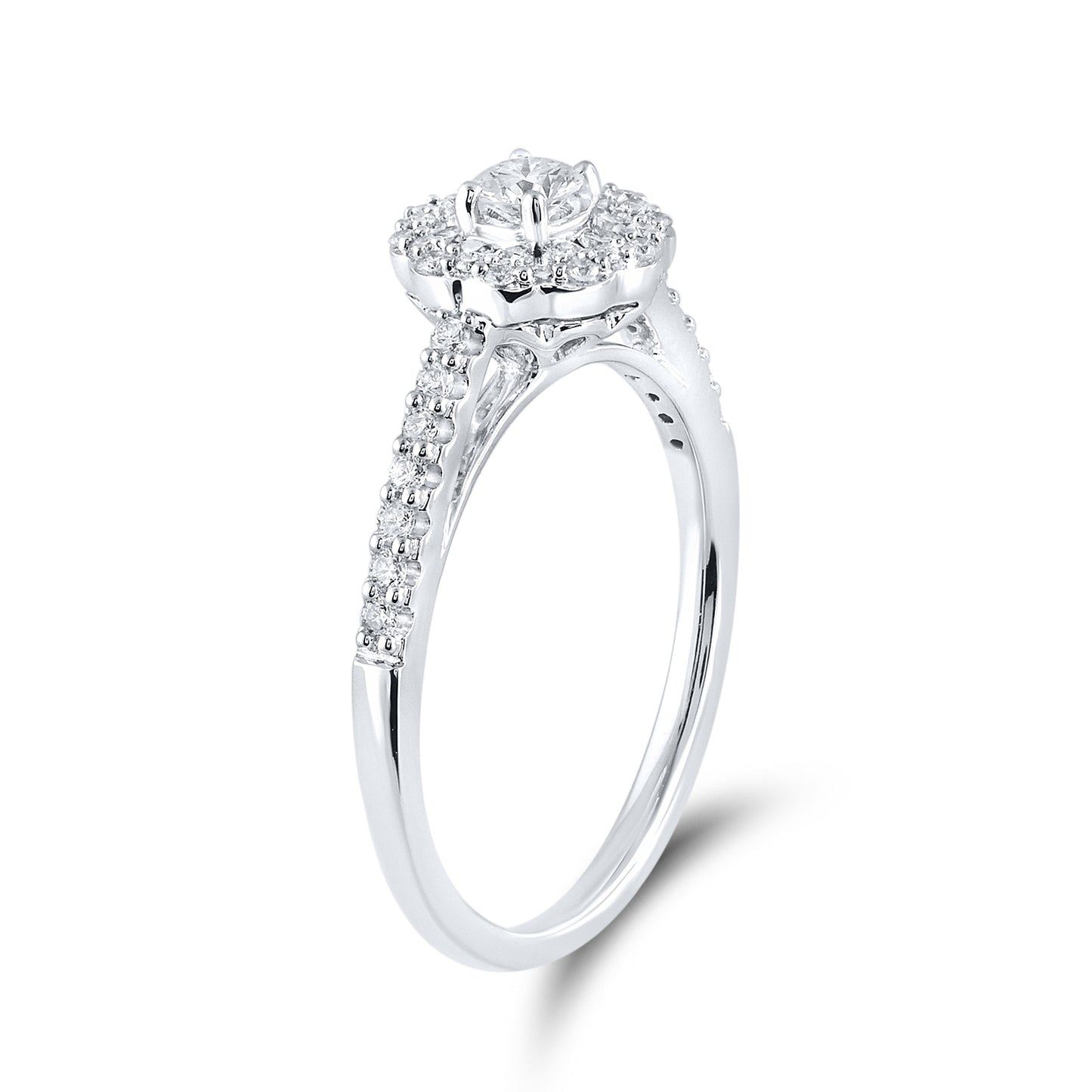 14k white gold 0.50 CTW Diamond Bridal ring