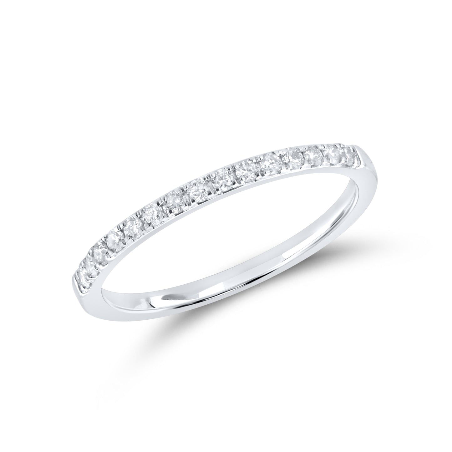 14k White Gold 0.20 CTW Ladies Diamond Band