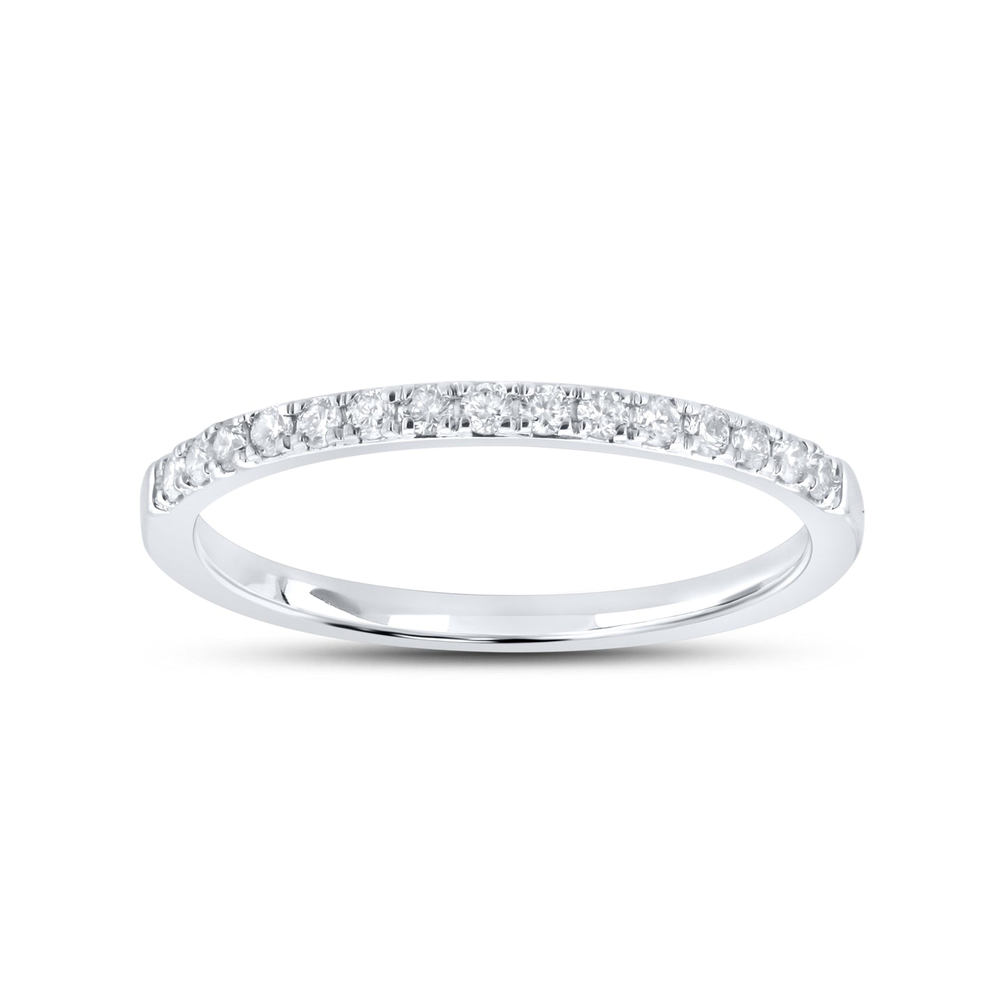 14k White Gold 0.20 CTW Ladies Diamond Band