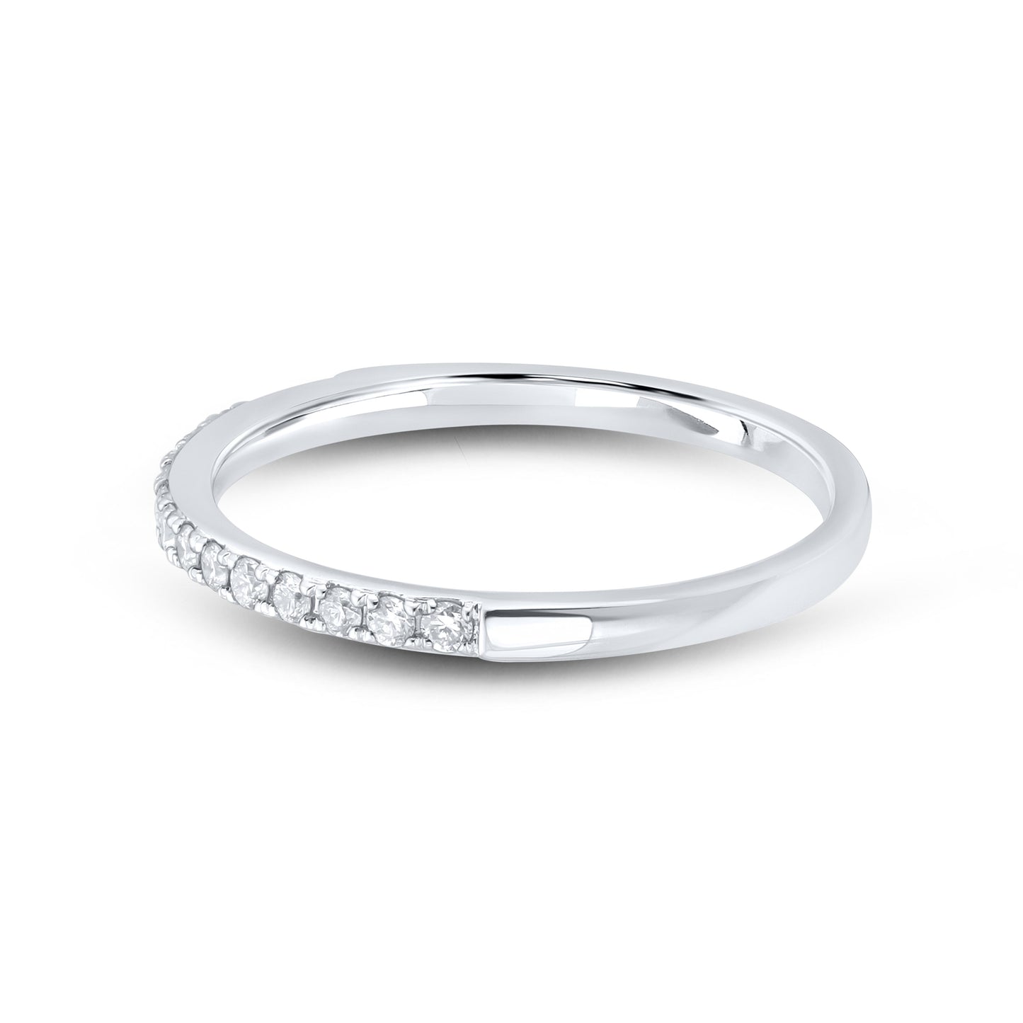 14k White Gold 0.20 CTW Ladies Diamond Band